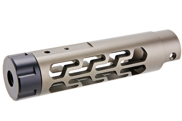 Narcos Airsoft Action Army AAP01 Front Barrel Kit (Type 7) (CNC Aluminum 6061) - Titanium Gray