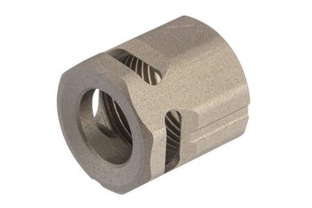 Strike Industries Strike Mico Threaded Comp Airsoft - CIRCLE (FDE, 14mm CCW)