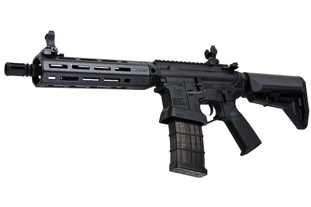 EMG Lancer Systems Licensed L15 Defense AEG Airsoft Rifle (Faux Carbon Handguard /8inch) by King Arms