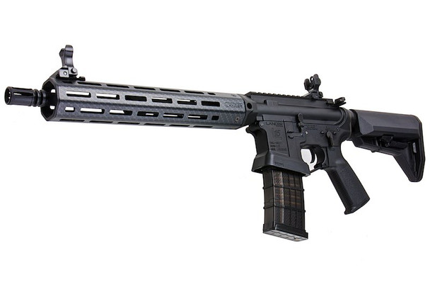 EMG Lancer Systems Licensed L15 Defense AEG Airsoft M4 Rifle (Faux Carbon Handguard /12inch) by King Arms
