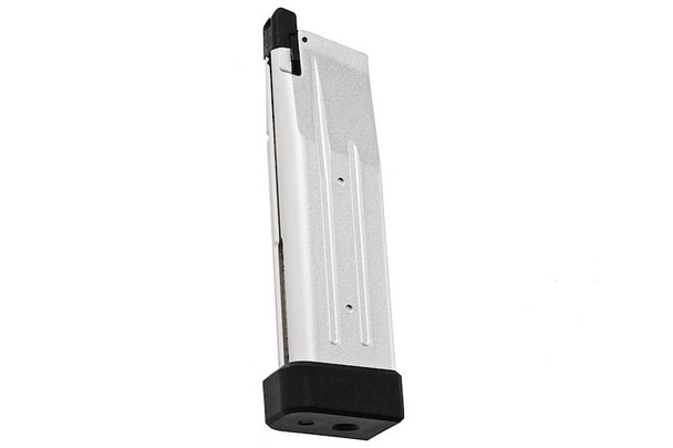Alpha Parts Tokyo Marui Hi Capa Airsoft Green Gas Magazine (31rounds, CNC Aluminum, Silver)