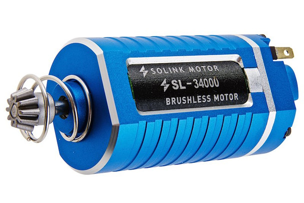 Solink Motor SX-1 High Speed Super Torque Brushless AEG Motor (34000rpm, Blue, Short Axle, 11.1V)