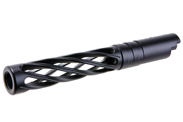 Dr. Black Hi-Capa 5.1 GBB Outer Barrel (Type-Dinging, 6063 Aluminum, Black)