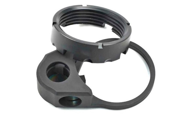 BJ TAC M4 GBBR QD Sling Plate (FCS Style) - Black