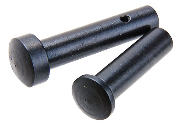CYMA CGS TM MWS GBBR AR Steel Receiver Pin w/ Detent, Spring Set & Dummy Receiver Pin Set (Concave Type)