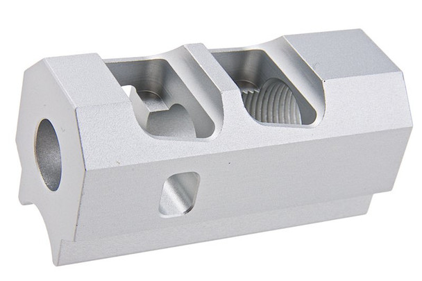 Revanchist Airsoft Tokyo Marui Hi Capa GBB Compensator (INF Style, 14mm CCW) - Silver