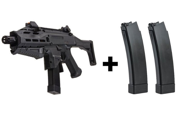 ASG CZ Scorpion EVO 3 ATEK Airsoft AEG Rifle - Black (with two extra magazines)