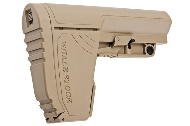 CYMA Tokyo Marui M4 AEG 'Whale' Adjustable Stock w/ Battery Storage Compartment - Tan