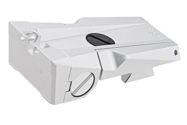 Dr. Black Tokyo Marui Hi Capa 5.1 GBB Fiber Optic Rear Sight (Aluminum, Silver)