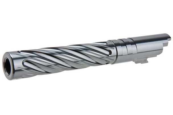 Dr. Black Hi-Capa 5.1 GBB Outer Barrel (Type -Spiral Storm,  6063 Aluminum, Grey)