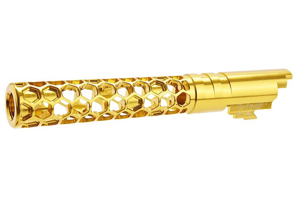 Dr. Black Hi-Capa 5.1 GBB Outer Barrel (Type -Favos, 6063 Aluminum, Gold)