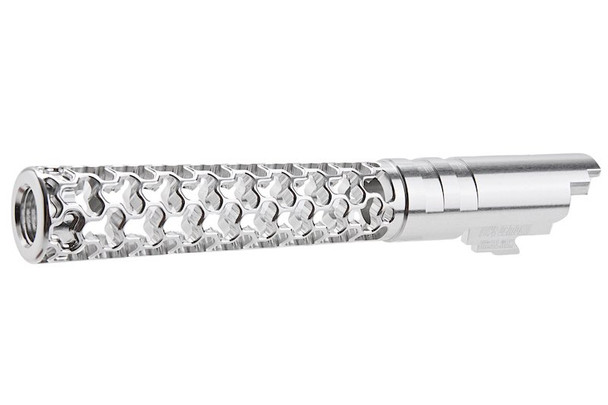 Dr. Black Hi-Capa 5.1 GBB Outer Barrel (Type -Geom, 6063 Aluminum, Silver)