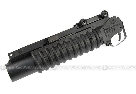 Classic Army M203 Airsoft Grenade Launcher (Short Model Rail Mounted Type) - Black
