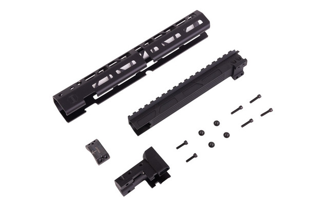 RGW JM Style M-Lok Handguard Rail for Tokyo Marui AK GBB / GHK AK GBB / AK AEG Airsoft (10.64 inch, BK)