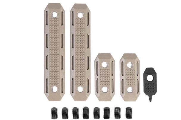 PTS EP M-Lok Rail Cover Set (2 Long, 2 Short) - DE