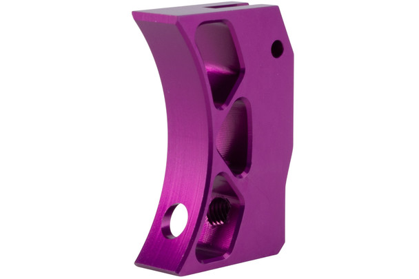 Revanchist Airsoft Hi Capa GBB Curved Trigger (Type E, Aluminum, Purple)