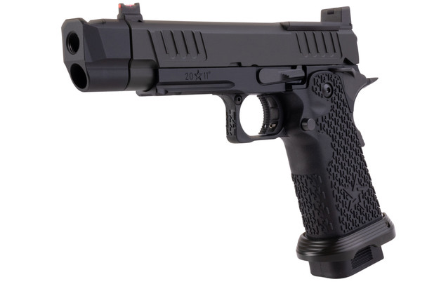 EMG 6mm Pro Shop Staccato P 2011 w/ Compensator Gas Airsoft Pistol - BK (R611-2) (by Army X T8 Upgrade)