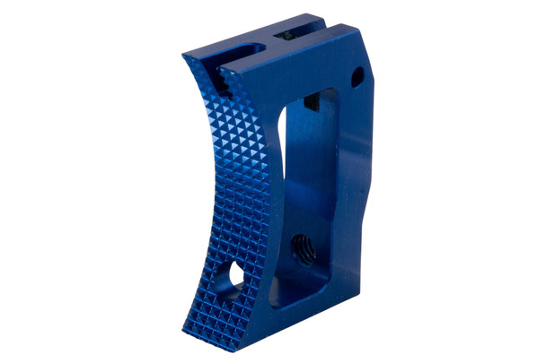Revanchist Airsoft Tokyo Marui Hi Capa GBB Curved Trigger (CNC Aluminum, Type F, Blue)