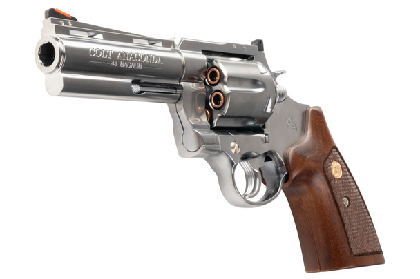 Marushin Anaconda 44 Magnum Revolver (4 inch) - Silver with Wood Grip