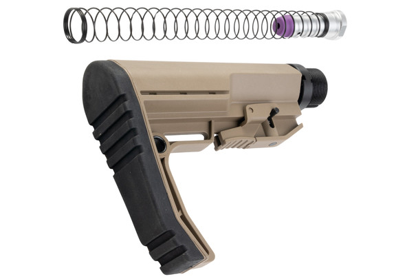 CYMA CGS MF Style Stock + 6 Point Buffer Tube Combo Set (Short Version) - FDE