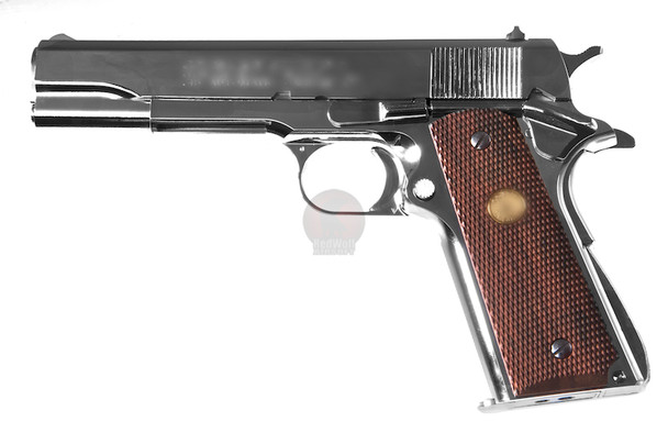 Tokyo Marui 1911 Government Series 70 Nickel Finish GBB Airsoft Pistol