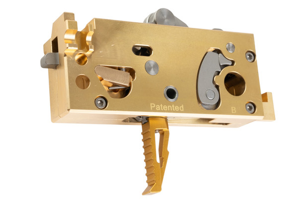 EMG Strike Industries Adjustable Trigger Box for Tokyo Marui MWS GBBR - CNC Aluminum, Gold (by G&P)