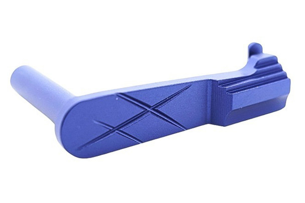 Dr. Black Tokyo Marui Hi Capa GBB Aluminum Slide Stop (Type C, Blue)