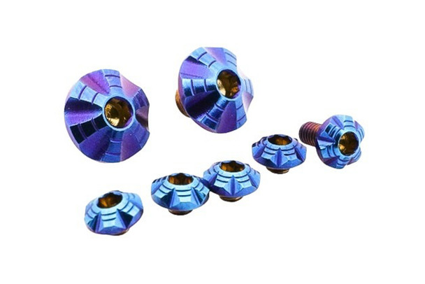 Dr. Black Custom Grip Screw Set for Aluminum Grip (7pcs/set) - Blue
