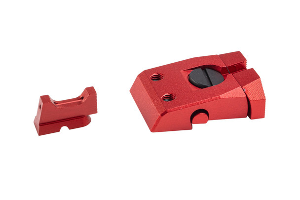 5KU KJ CZ Shadow 2 GBB Fiber Sight Set (CNC Aluminum) - Red