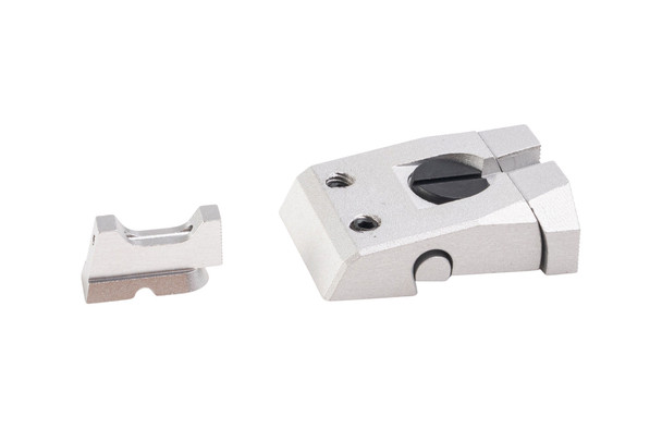 5KU KJ CZ Shadow 2 GBB Fiber Sight Set (CNC Aluminum) - Silver