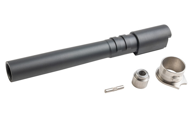 5KU KJ Shadow 2 (Orange) Airsoft Stainless Outer Barrel, Bushing, Plug - Black