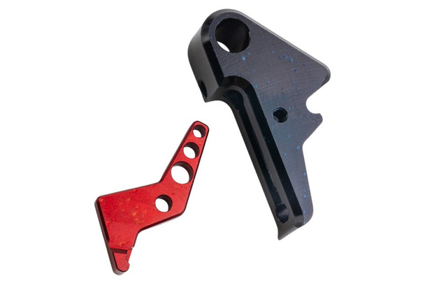 Revanchist Airsoft VFC Walther PDP Flat Trigger Set - Black Trigger, Red Safety