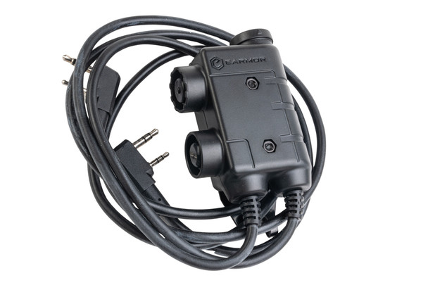 Earmor M56 Dual-Comm Push-to-Talk (U-174 Headset Connector) (Kenwood Plug)