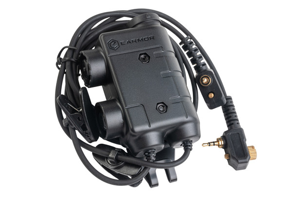 Earmor M56 Dual-Comm Push-to-Talk (Aviation Headset Connector) (MTP850 Plug)