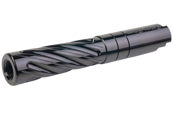 Dr. Black Hi-Capa 4.3 GBB Outer Barrel (Type -Spiral Storm, 6063 Aluminum, Black)
