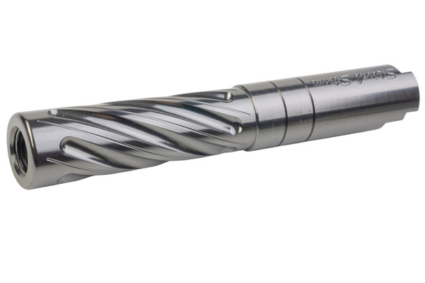 Dr. Black Hi-Capa 4.3 GBB Outer Barrel (Type -Spiral Storm, 6063 Aluminum, Grey)