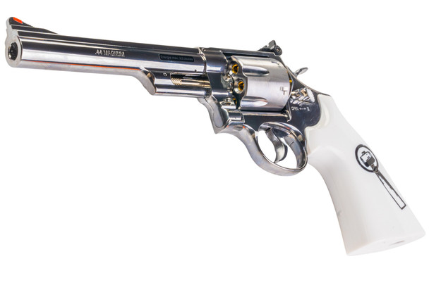 Umarex S&W 629 Trust Me Airsoft Revolver CO2 (White Grip, 6mm Version) - Silver (by WinGun)