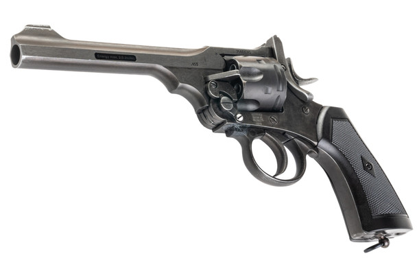 WinGun Webley MK VI Airsoft Revolver CO2 792 (Black Grip, 6mm Version) - Weathered