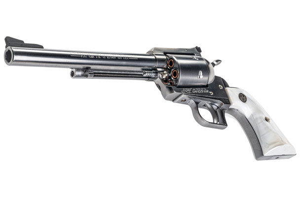 Marushin Super Blackhawk Gas Revolver (7.5inch, White Pearl Grip, X Cartridge Series) - Silver