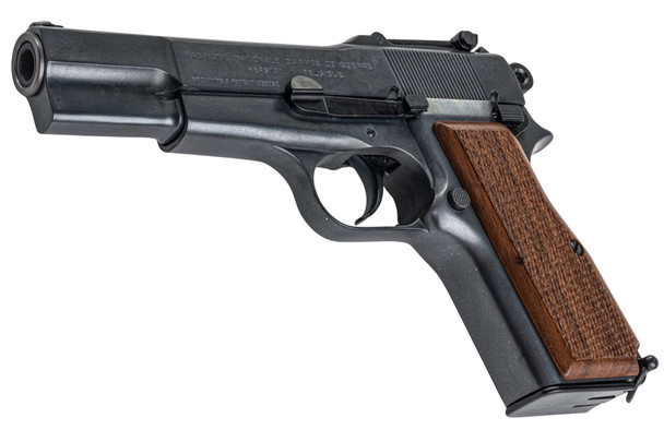Marushin Browning Hi-Power Military Model Gun - Excellent Heavy Weight with Wood Grip