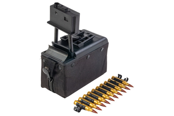Battleaxe A&K M249 AEG Sound Control Drum Magazine (2200 rounds) - Black