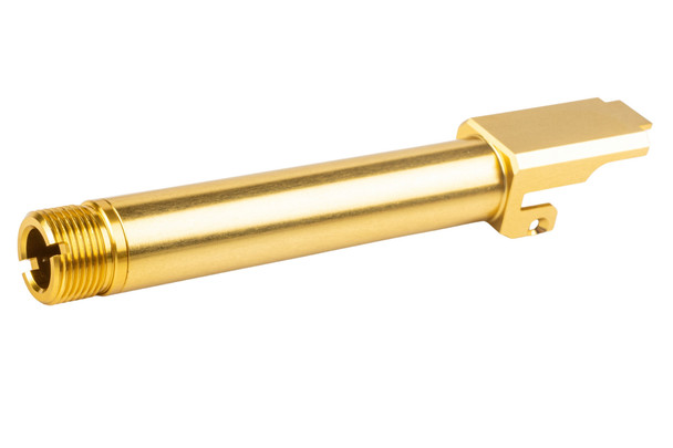 Nine Ball Non-Recoil 2-Way Outer Barrel w/ 14mm CCW Adapter for Tokyo Marui G19 Gen5 MOS GBB - Gold