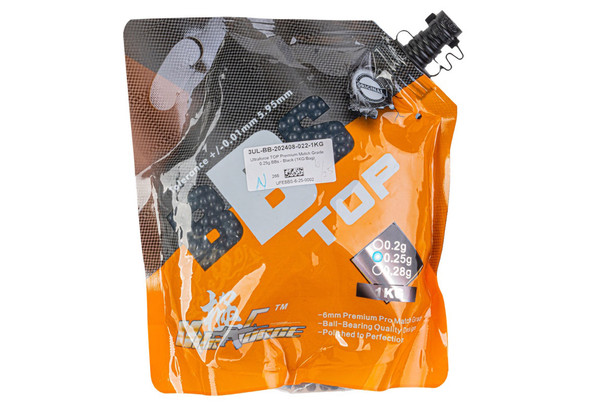 Ultraforce TOP Premium Match Grade 0.25g BBs - Black (1KG/Bag)