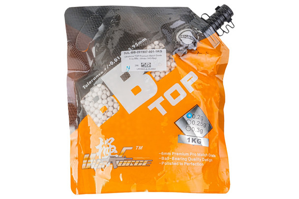 Ultraforce TOP Premium Match Grade 0.2g BBs - White (1KG/Bag)