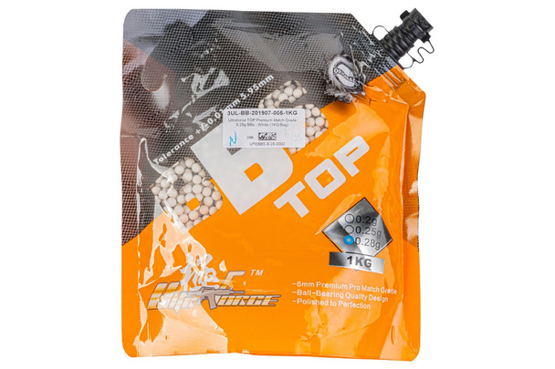Ultraforce TOP Premium Match Grade 0.28g BBs - White (1KG/Bag)