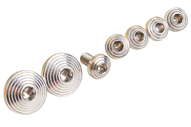 Dr. Black Stainless Steel Custom Grip Screw Set for Aluminum Grip -Type C (7pcs/set) - Silver