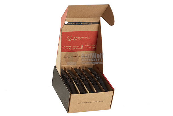 ARES Amoeba M4 Magazine (140 rounds AEG Magazine) - 5pcs/box (Black)
