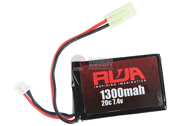 RWA Airsoft Lipo Battery 7.4V 1300mAh (20C, PEQ, Small Tamiya)