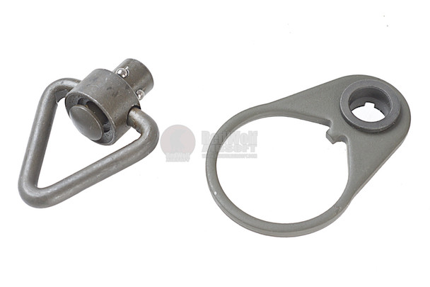 ARES End Plate Quick Detach Sling Mount with Sling Swivel for M4 Buttstocks