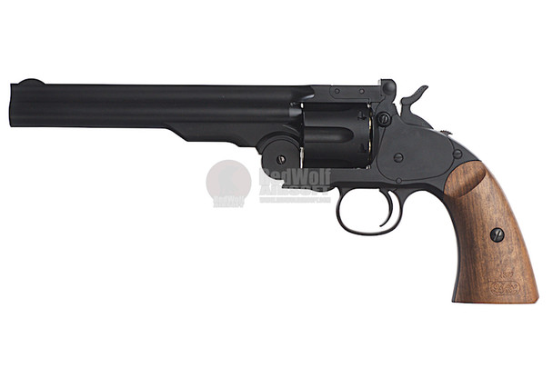 WinGun Break Top Major 3 1877 Airsoft Revolver CO2 793 (Brown Grip, 6mm Version) - Black